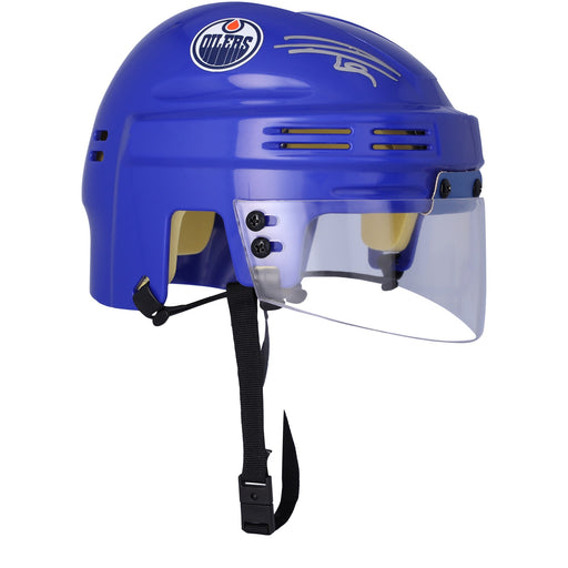 Leon Draisaitl Autographed Edmonton Oilers Mini Helmet - Pastime Sports & Games
