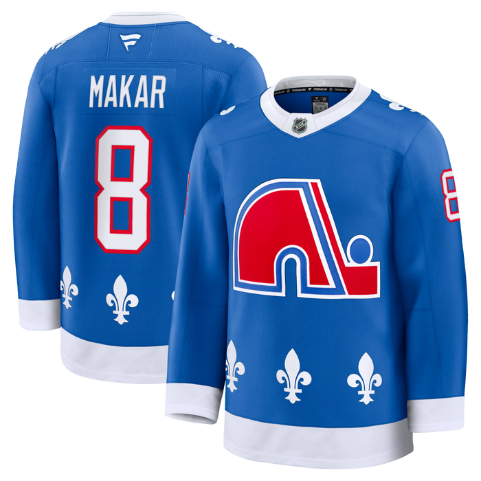 Cale Makar Colorado Avalanche 2025 Air Force Blue Alternate Premium Hockey Jersey