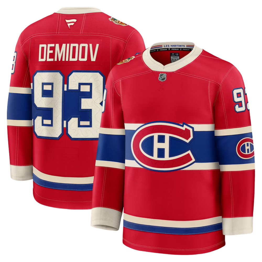Ivan Demidov Montreal Canadiens 2026 Red Heritage Classic Premium Home Hockey Jersey - Pastime Sports & Games