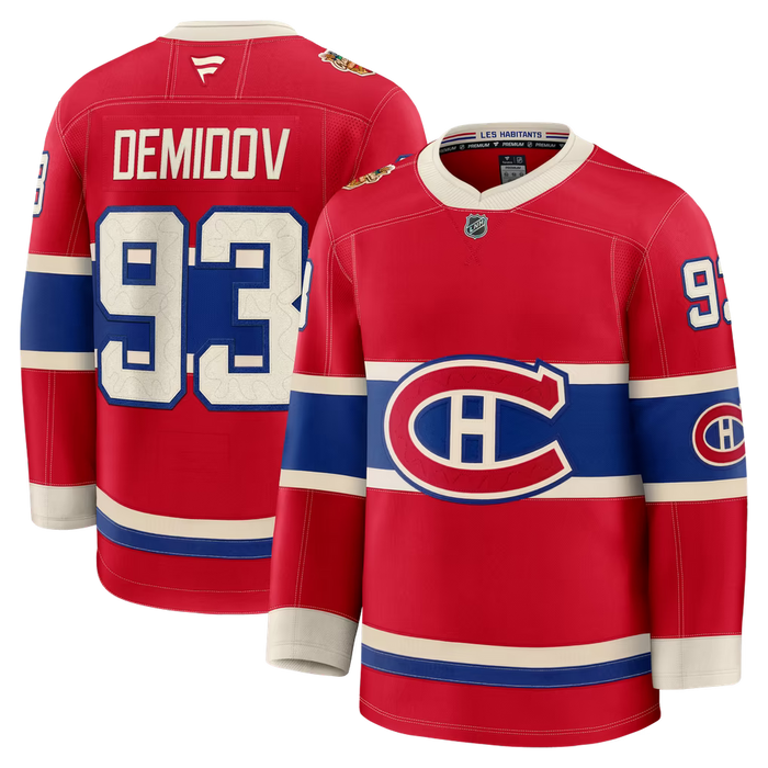 Ivan Demidov Montreal Canadiens 2026 Red Heritage Classic Premium Home Hockey Jersey - Pastime Sports & Games