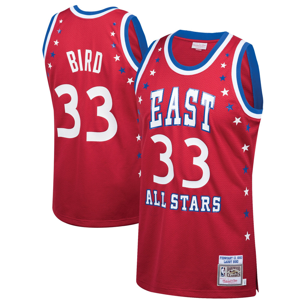 Larry Bird All Stars 1983 Red Hardwood Classics Swingman Basketball Jersey - Pastime Sports & Games