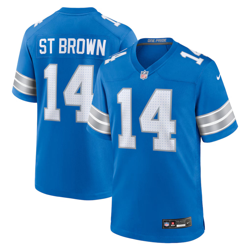 Detroit Lions Amon-Ra St. Brown Football Home Game Jersey - Pastime Sports & Games