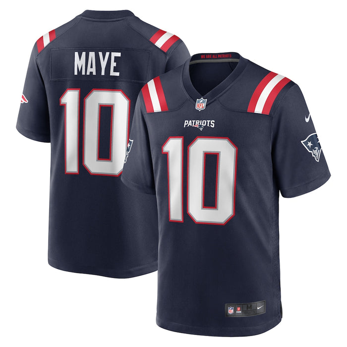 Drake Maye New England Patriots Football Home Game Jersey - Pastime Sports & Games