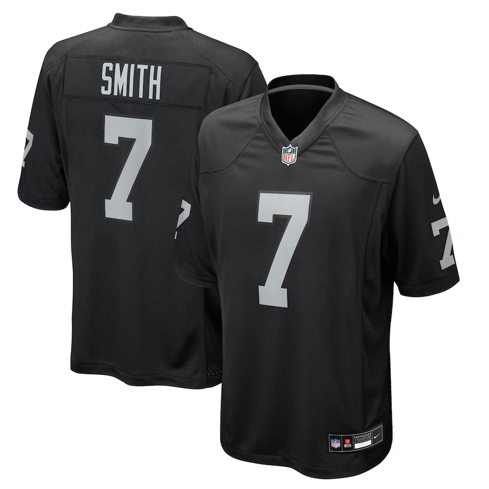 Geno Smith Las Vegas Raiders Black Nike Team Game Jersey