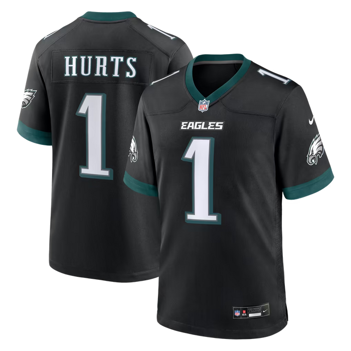 Jalen Hurts Philadelphia Eagles Football Black Alternate Game Jersey - Pastime Sports & Games