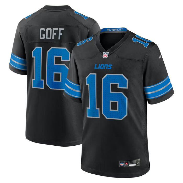 Jared Goff Detroit Lions Nike Alternate Football Black Game Jersey - Pastime Sports & Games