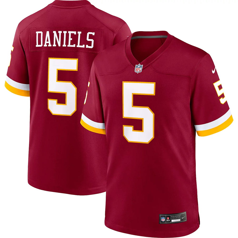 Jayden Daniels Washington Commanders Nike Red Game Jersey