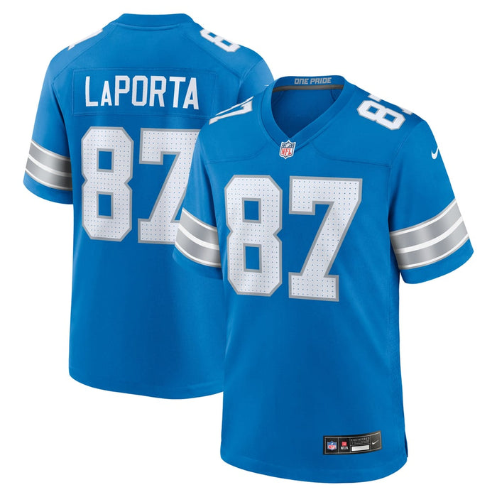 Sam Laporta Detroit Lions Blue 2025 Game Football Jersey