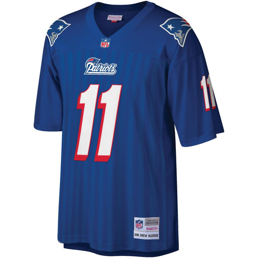 New England Patriots Drew Bledsoe 1996 Mitchell & Ness Blue Football Jersey - Pastime Sports & Games