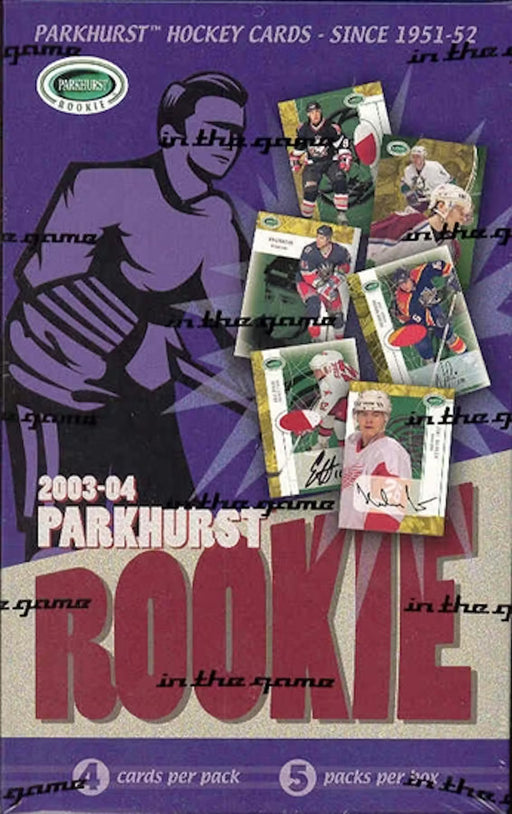 2003/04 Be A Player Parkhurst Rookie Hockey Hobby Box - Pastime Sports & Games