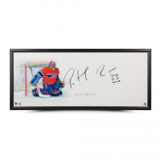 Patrick Roy Autographed Montreal Canadiens The Show “Between the Pipes” 46x20 Display - Pastime Sports & Games