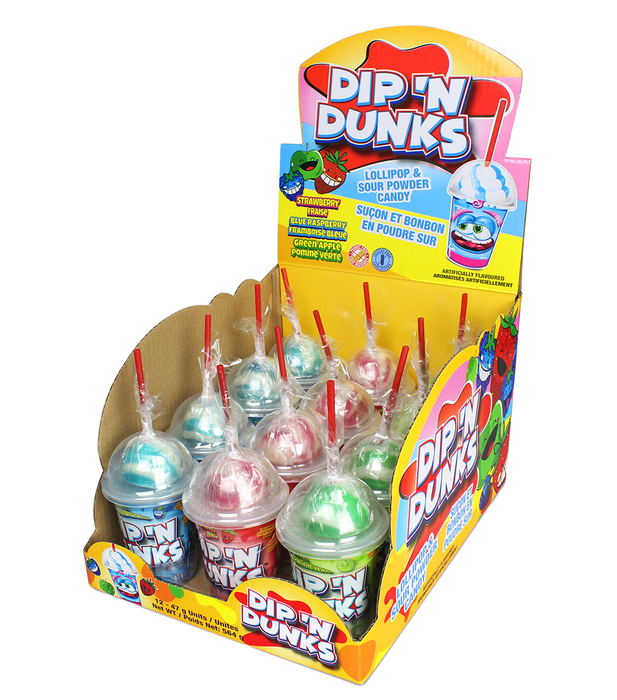 Dip N' Dunks Lollipop And Sour Candy Powder - Pastime Sports & Games