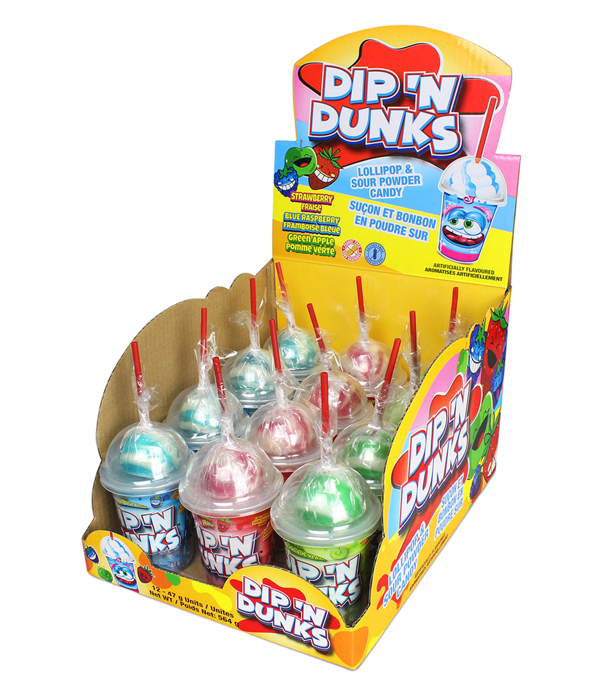 Dip N' Dunks Lollipop And Sour Candy Powder - Pastime Sports & Games