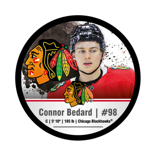 Connor Bedard Chicago Blackhawks NHLPA Player Puck