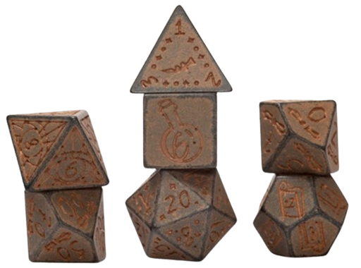Illusory 7-Piece Dice Set Stone Granite - Pastime Sports & Games