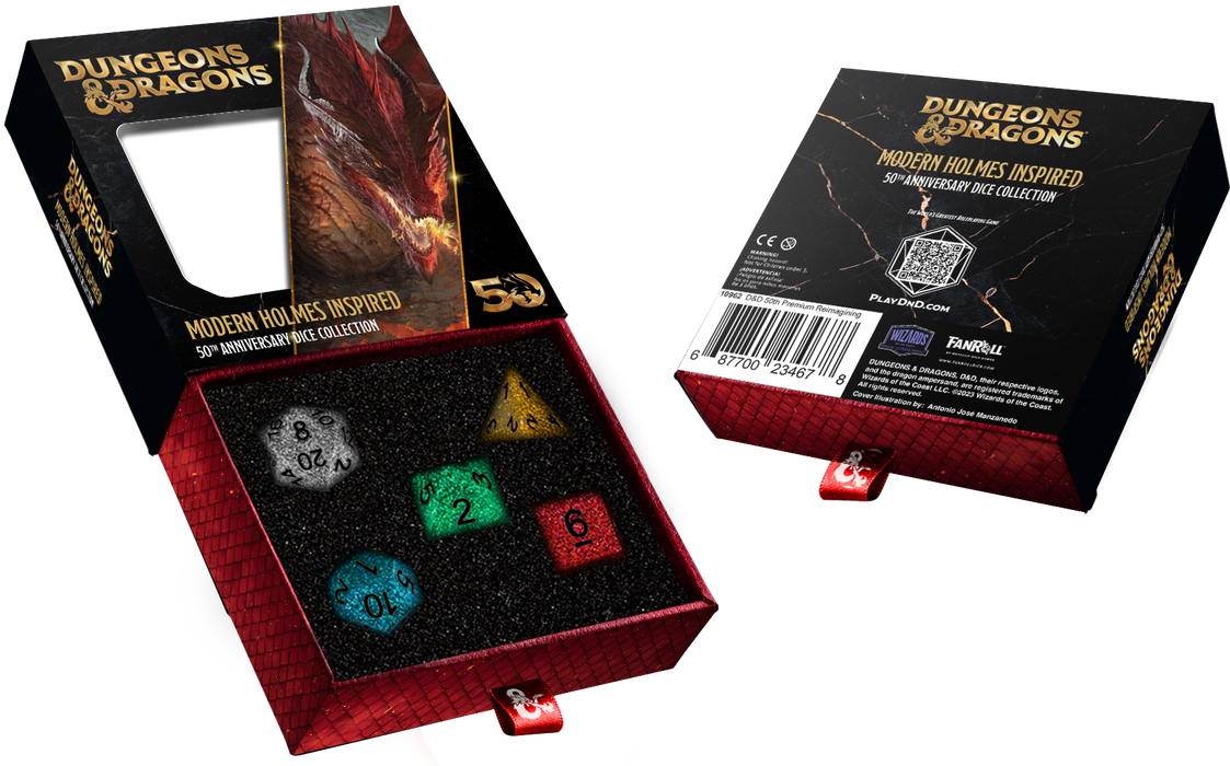 Dungeons & Dragons 50th Anniversary Commemorative Dice Set - Pastime Sports & Games