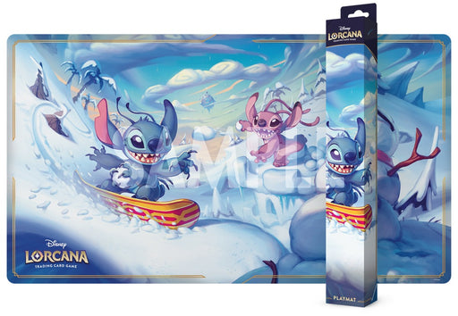 Disney Lorcana Playmat Hyperia City Snowboarding Stitch - Pastime Sports & Games