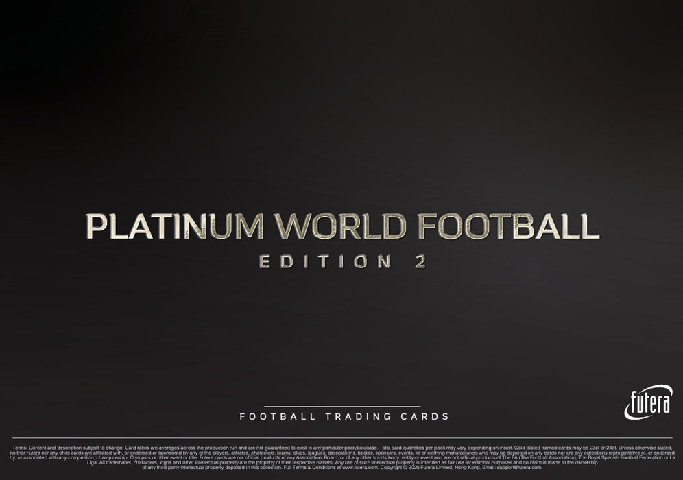 2026 Futera Platinum World Football Edition 2 Hobby Box PRE ORDER