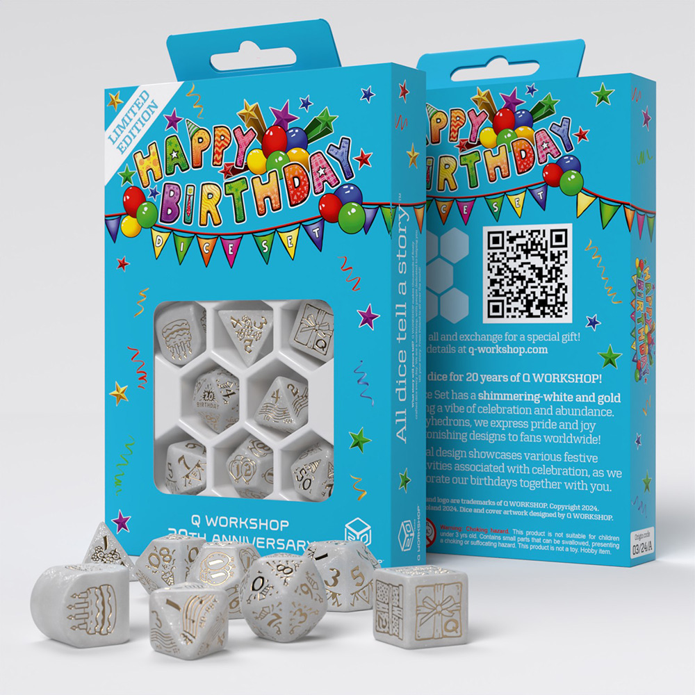 Q-Workshop 20th Anniversary Happy Birthday Dice Set