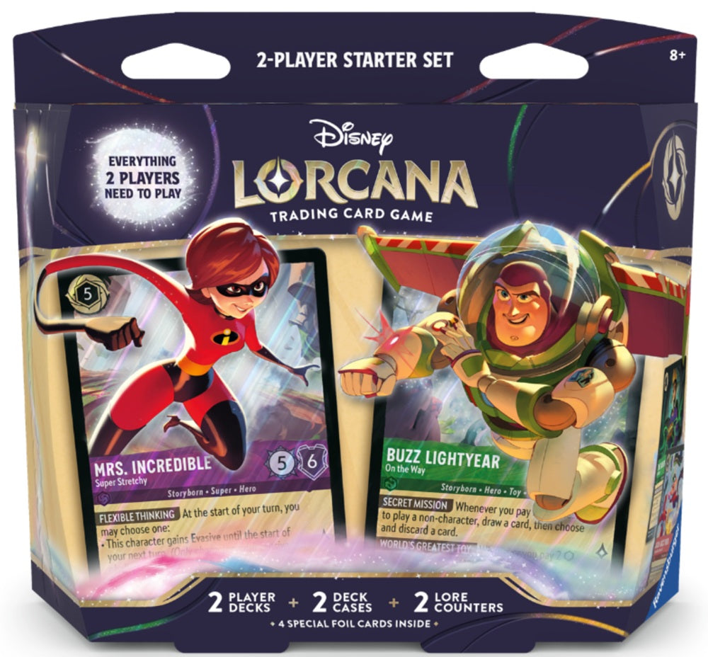 Disney Lorcana Two-Player Deck Elastigirl & Buzz Lightyear - Pastime Sports & Games