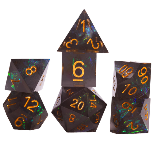 Sirius Sharp Edged Dice 7-Piece Dice Set Gaming Night Fairy