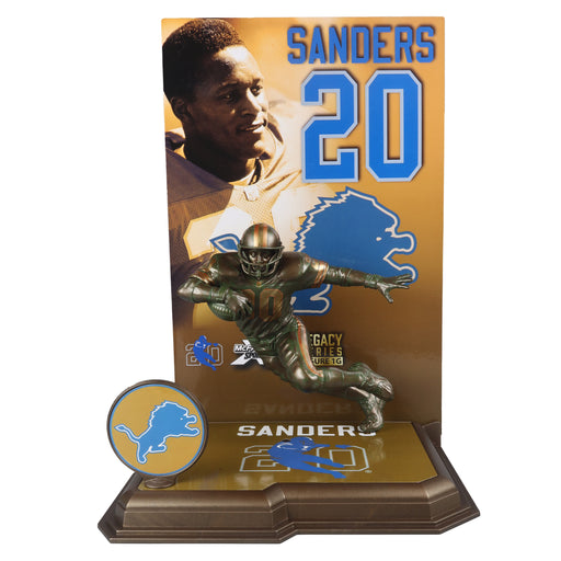 Barry Sanders Detroit Lions 7" NFL Posed Figure Gold Label Bronze Edition - Pastime Sports & Games