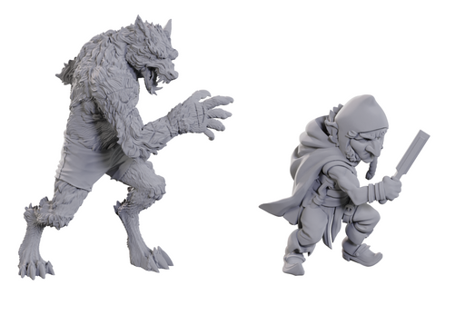 Critical Role Unpainted Miniatures Chetney Pock O'Pea & Werewolf (90411) - Pastime Sports & Games