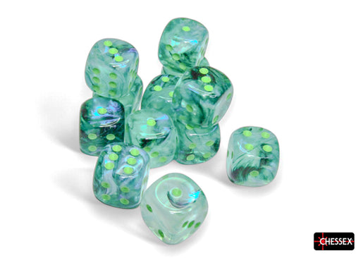 Borealis 12-Piece D6 Dice Set Kelp with Light Green CHX27795