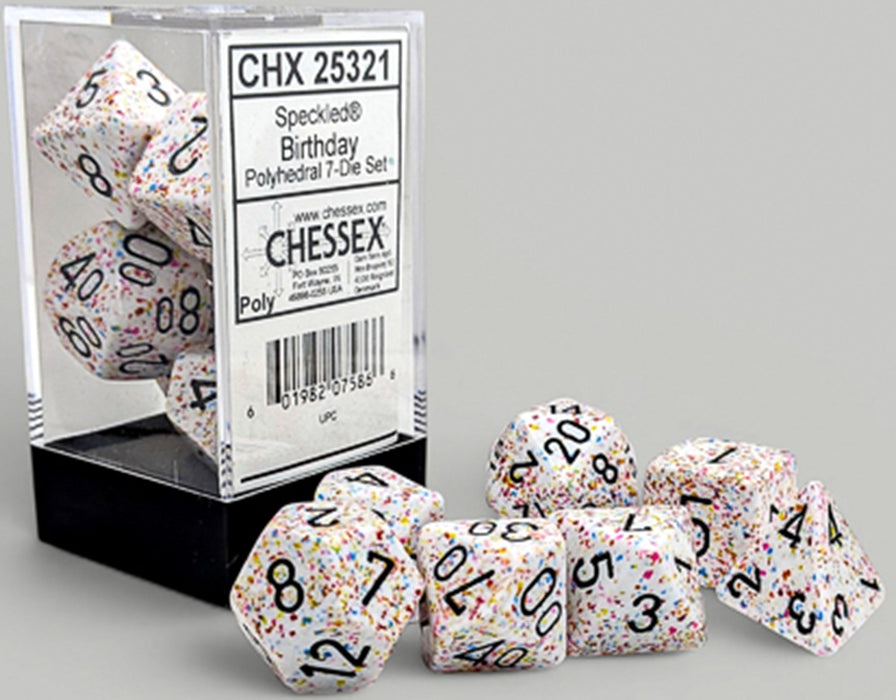 Speckled 7-Piece Polyhedral Dice Set Birthday