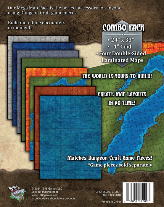 Dungeon Craft Battle Map Expeditions 4PK - Pastime Sports & Games