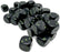 Opaque 36-Piece D6 Dice Set Black With Green