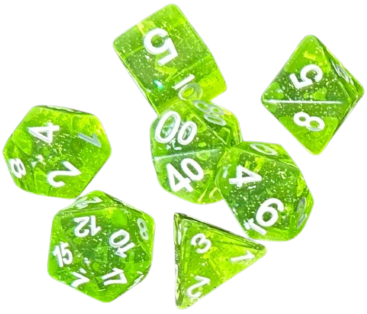 DDC 7-Piece RPG Dice Set Greenstone Shards - Pastime Sports & Games