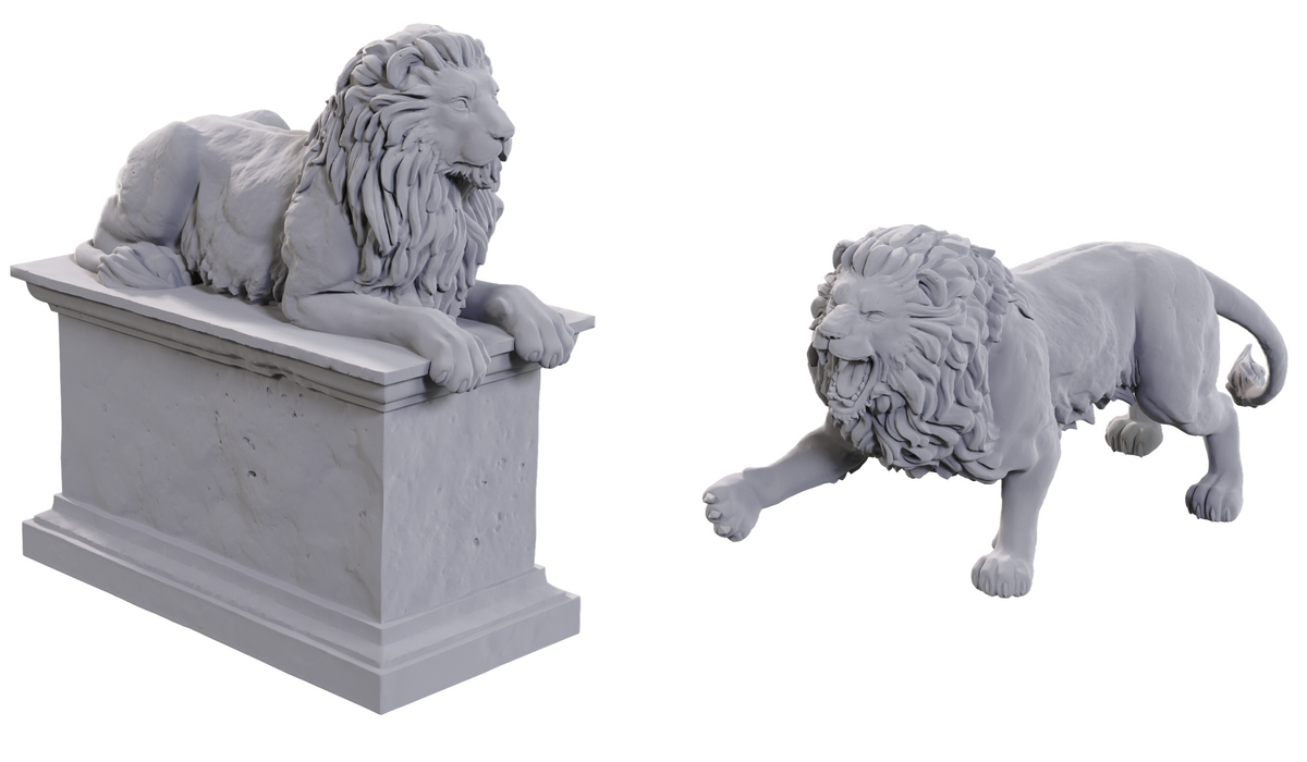Pathfinder Battles Deep Cuts Stone Lion/Animated Stone Lion (90747) - Pastime Sports & Games