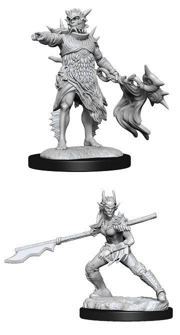 Magic The Gathering Unpainted Miniatures Coralhelm Commnder & Halimar Wavewatch (90178) - Pastime Sports & Games