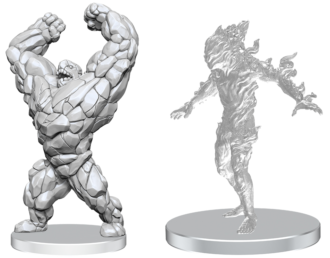 Pathfinder Battles Deep Cuts Unpainted Miniatures Living Landslide & Living Wildfire - Pastime Sports & Games