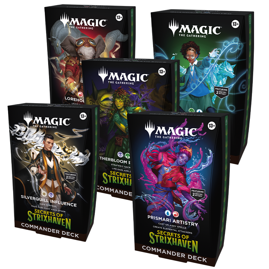 Magic The Gathering Secrets of Strixhaven Commander Decks/Case - Pastime Sports & Games