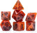 Aether 7-Piece RPG Dice Set Fireball