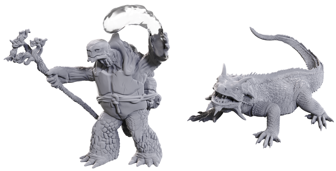 Nolzur's Marvelous Miniature Tortle Druid & Wild Shape Giant Lizard (90707) - Pastime Sports & Games