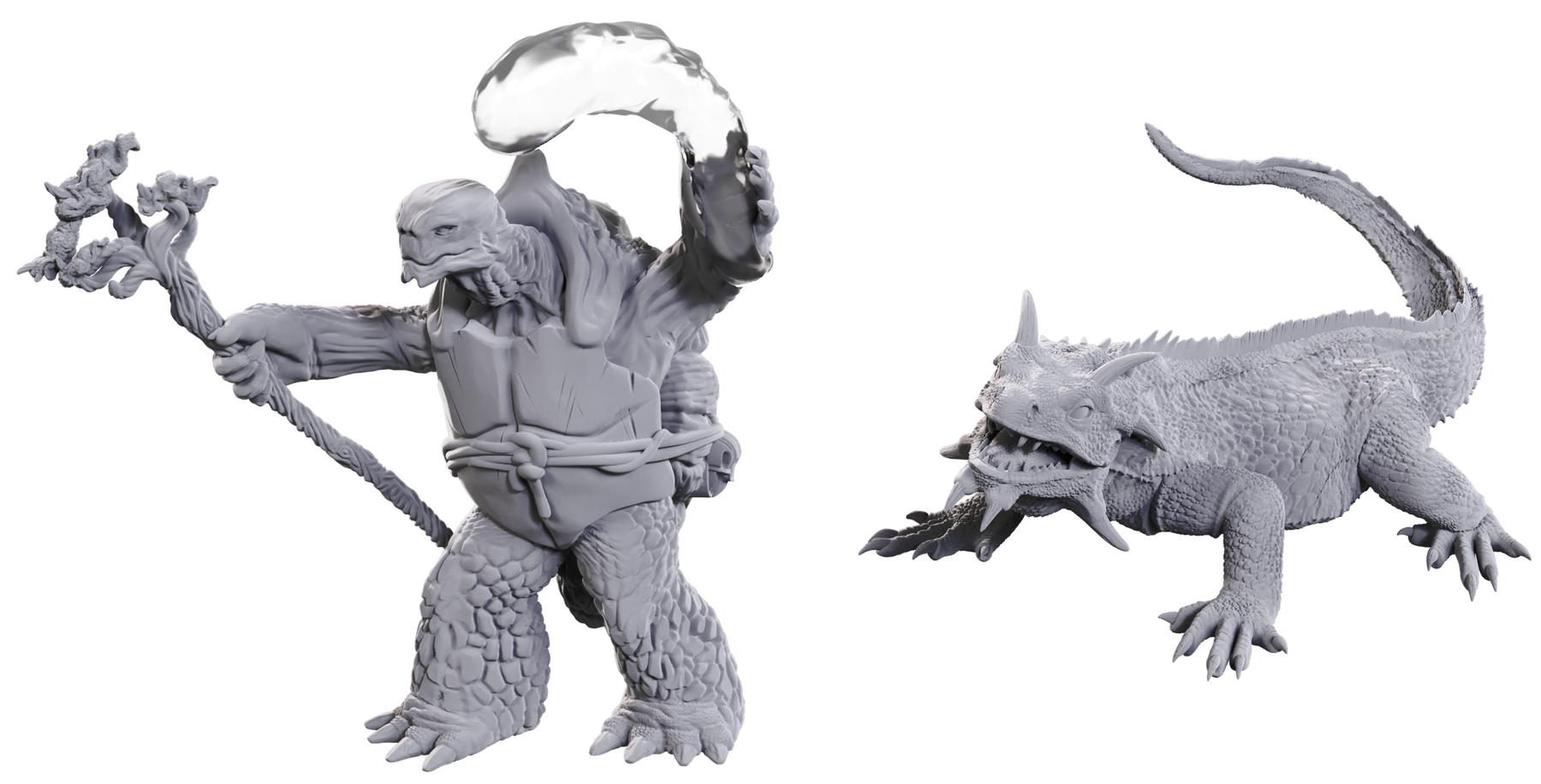 Nolzur's Marvelous Miniature Tortle Druid & Wild Shape Giant Lizard (90707) - Pastime Sports & Games