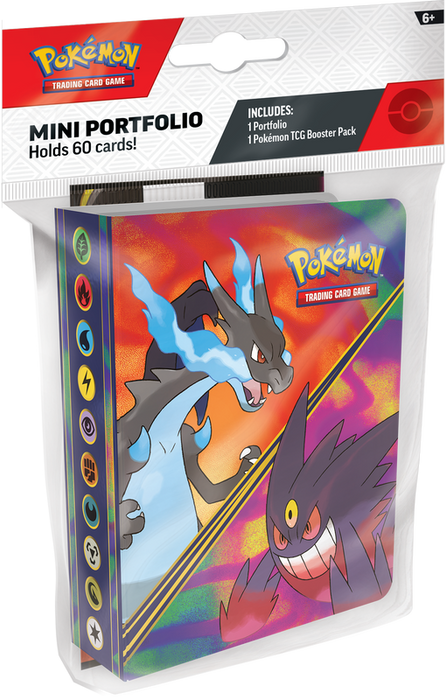 Pokemon Mega Charizard X & Mega Gengar Mini Portfolio - Pastime Sports & Games