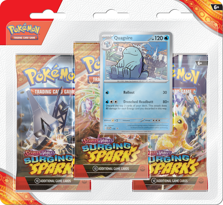 Pokemon Surging Sparks 3-Pack Blister Pack PRE ORDER