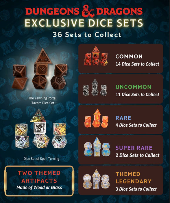 Dungeons & Dragons Yawning Portal Treasure Dice Set Packs - Pastime Sports & Games