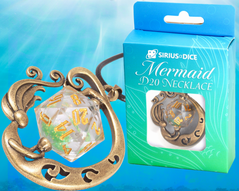 Mermaid D20 Necklace - Pastime Sports & Games