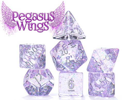 Holographic 7-Piece Dice Set Pegasus Wings