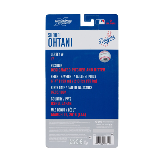 Shohei Ohtani Los Angeles Dodgers 6" MLB Articulated Figure - Pastime Sports & Games