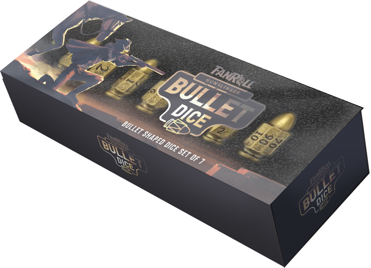FanRoll 7-Piece Bullet Dice Set Gunslinger - Pastime Sports & Games