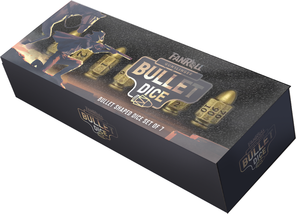 FanRoll 7-Piece Bullet Dice Set Gunslinger - Pastime Sports & Games