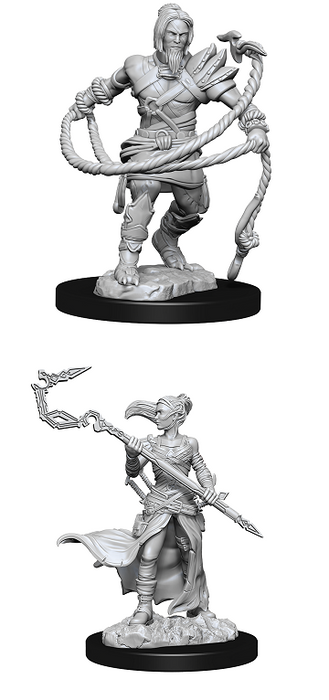 Magic The Gathering Unpainted Miniatures Stoneforge Mystic & Kor Hookmaster (90177) - Pastime Sports & Games