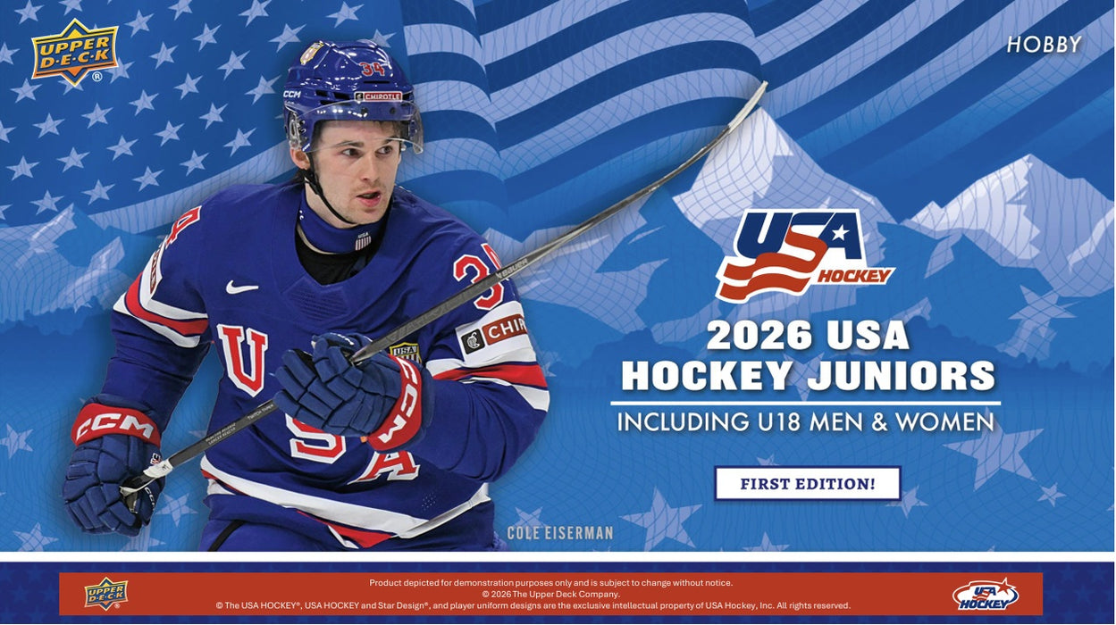 2026 Upper Deck Team USA Juniors Hockey Hobby Box/Case PRE ORDER - Pastime Sports & Games