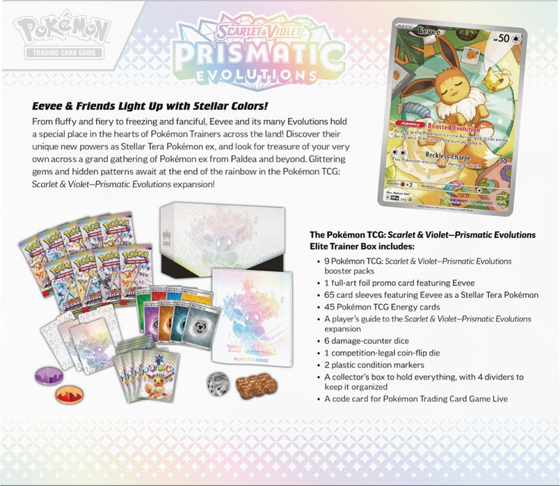 Pokemon Prismatic Evolutions Elite Trainer Box/Case PRE ORDER